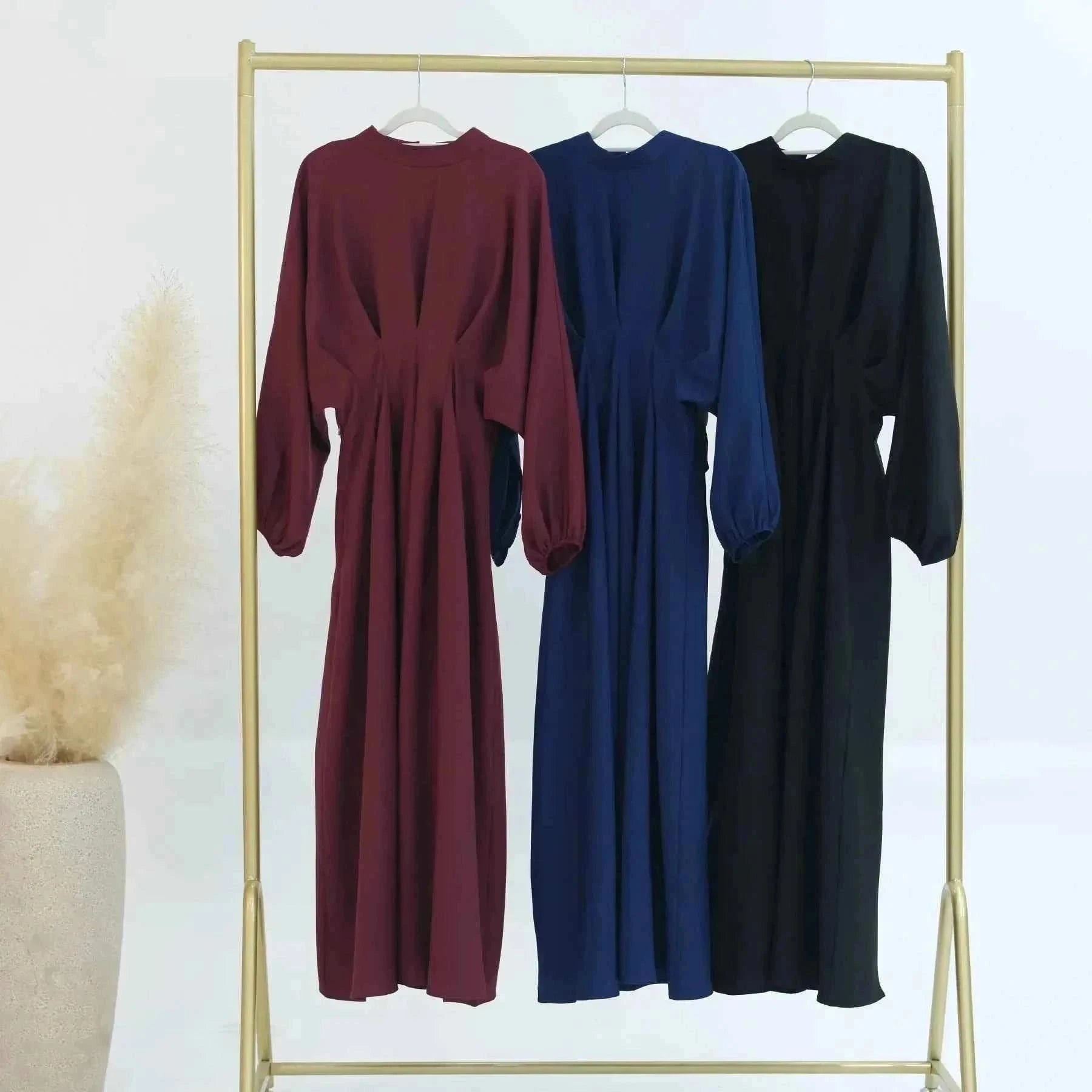 Eid Modest Jalabiya – Traditional Full Sleeve Loose Maxi -  Dark Green / S -  Abaya Vida