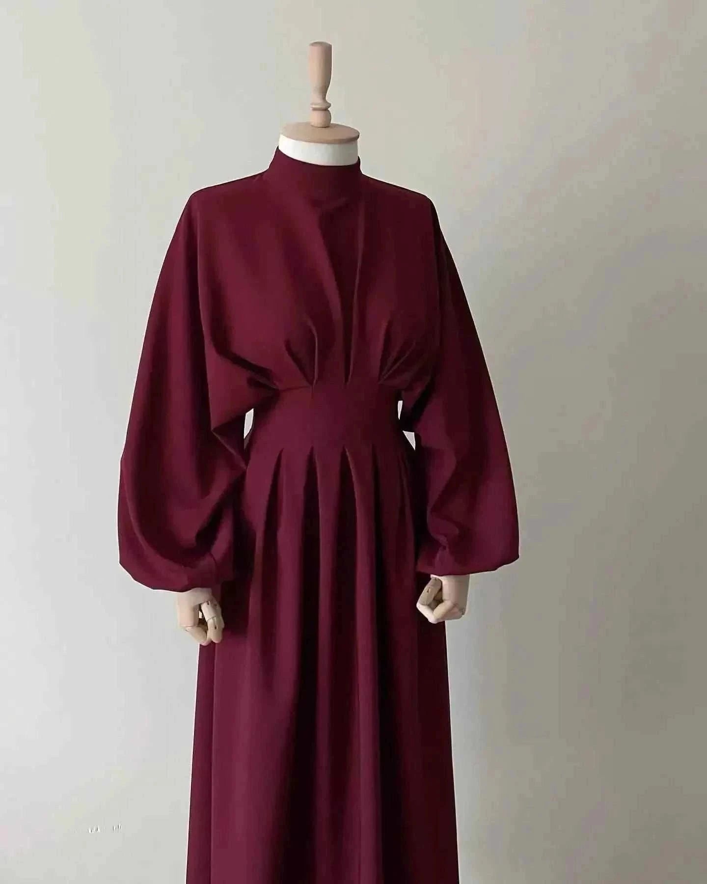 Eid Modest Jalabiya – Traditional Full Sleeve Loose Maxi -  Dark Green / S -  Abaya Vida