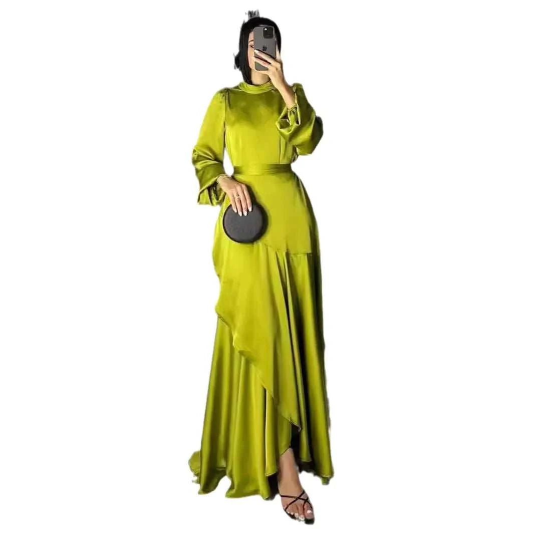 Elegant Maxi Dress – Modest Long Dress for Eid & Ramadan -  Pink / S -  Abaya Vida