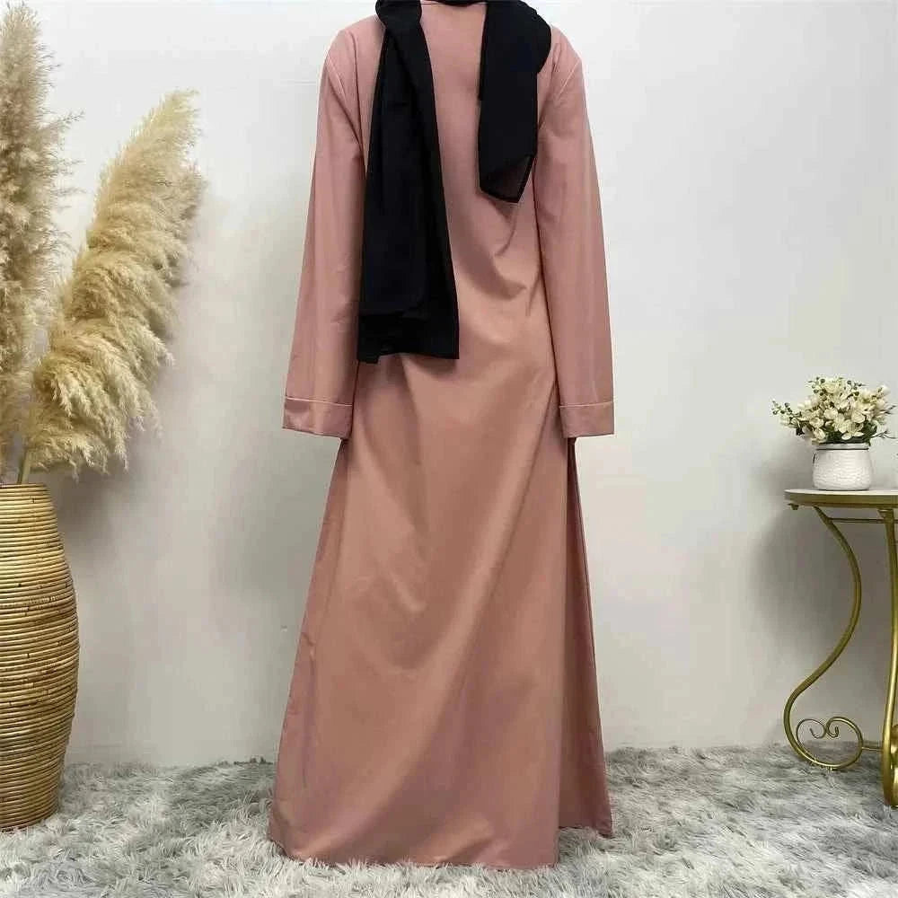 Embellished Party Abaya – Patchwork Faux Wrap Eid Abaya -  Black / S -  Abaya Vida