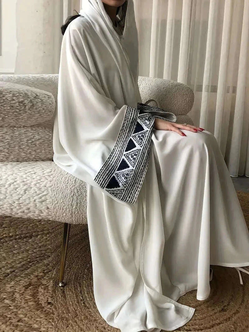 Embroidered Moroccan Kaftan – Traditional Eid Kaftan Abaya -  Black -  Abaya Vida