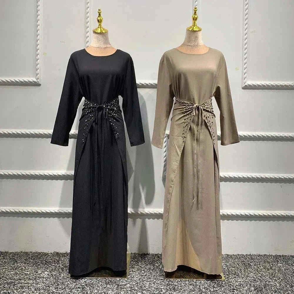Majestic Open Abaya – Luxury Open Butterfly Maxi Occasion -  Coffee With Hijab / S -  Abaya Vida