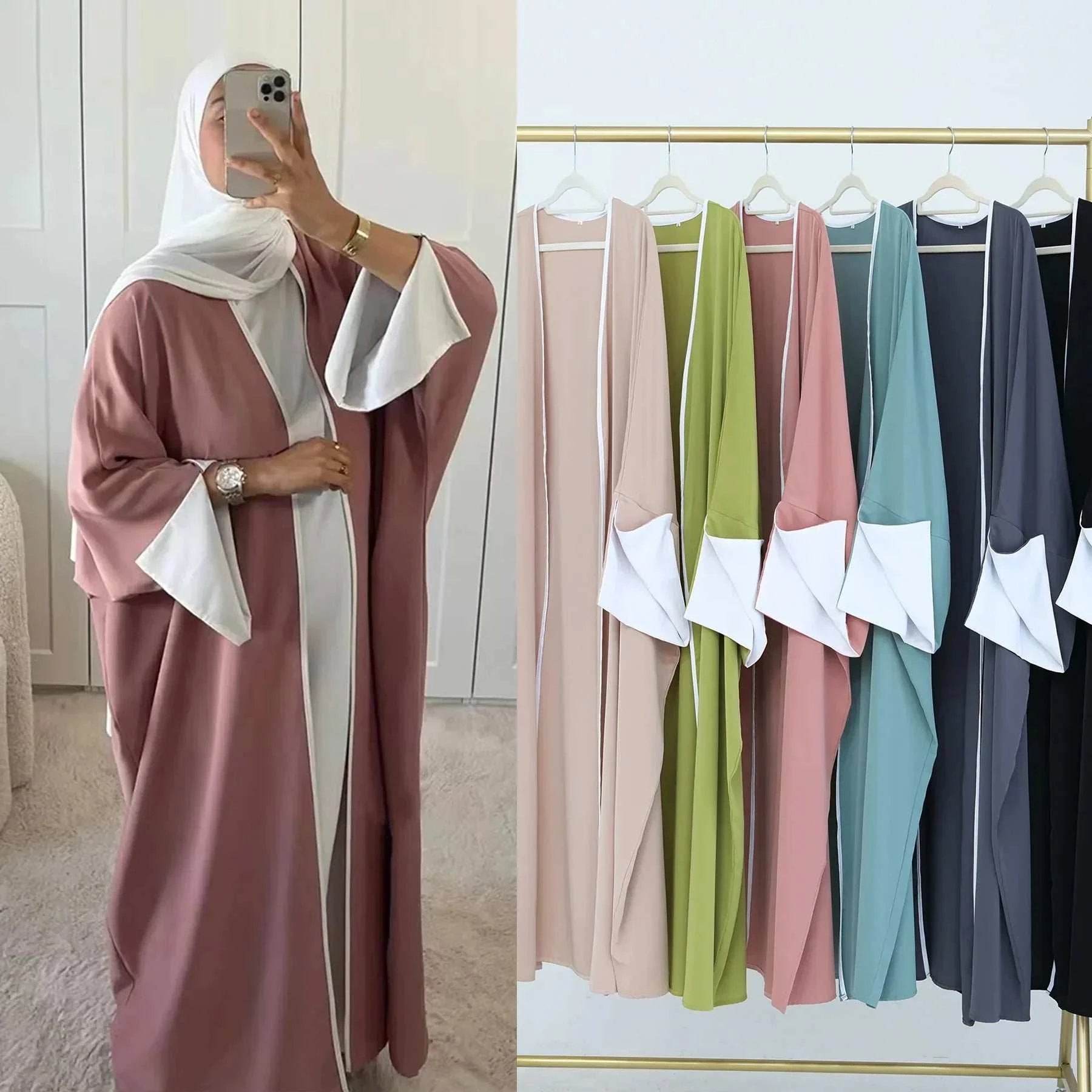 Modest Open Cardigan Abaya – Versatile Layering Abaya -  Black / S -  Abaya Vida