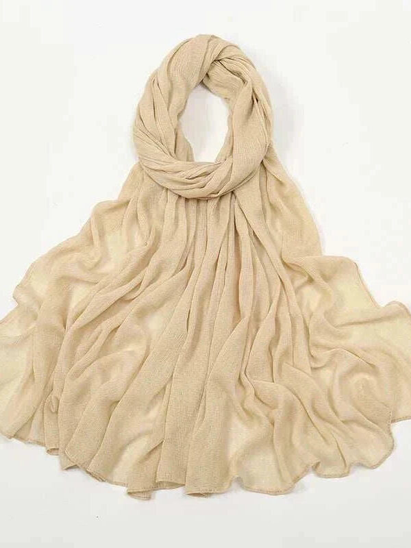 Crinkle Rayon Hijab – Lightweight Modest Hijab for Women -  Default Title -  Abaya Vida