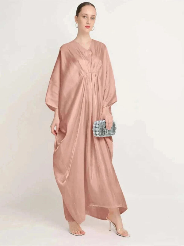 Malay Batwing Abaya – Minimalist Flow Everyday Abaya -  Light Blue -  Abaya Vida