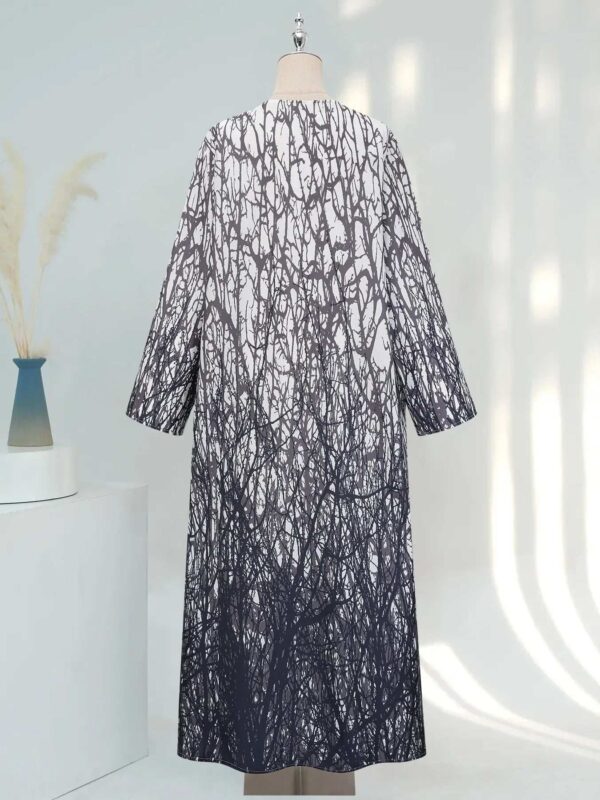 Grey Printed Summer Abaya – Lightweight Breathable Maxi Abaya -  Default Title -  Abaya Vida
