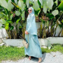 Malay Batwing Abaya – Minimalist Flow Everyday Abaya -  Light Blue -  Abaya Vida