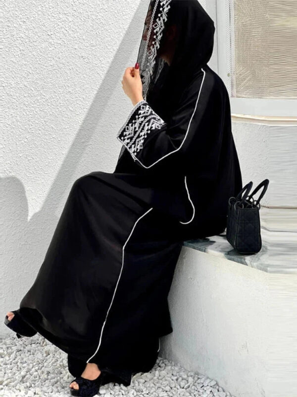 Classic Embroidered Abaya – Loose Maxi Dress with Hijab -  Default Title -  Abaya Vida