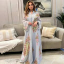 Midnight Radiance Abaya – Sparkling Closed Occasion Maxi -  Gray / S -  Abaya Vida