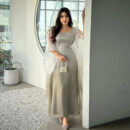 Gradient Satin Abaya Set – Modern Chic Layered Elegance -  Purple / S -  Abaya Vida