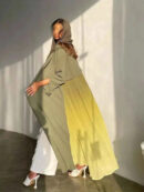 Open Chiffon Kimono Abaya – Flowing Layering Robe -  White / S -  Abaya Vida